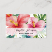 Aloha Hawaiian Red Blume Name Visitenkarte (Vorderseite)