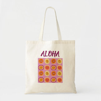 Aloha Hawaiian Retro Frucht Pink Tragetasche