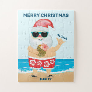 Aloha Hawaiian Santa Beach Kinder Weihnachten Puzzle