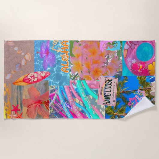 Aloha Hawaiian Strandtuch (Vorderseite)