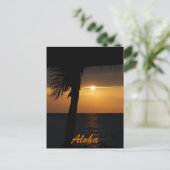 Aloha Hawaiian Sunset Cards Postkarte (Stehend Vorderseite)