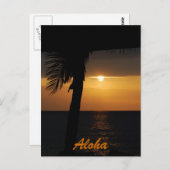 Aloha Hawaiian Sunset Cards Postkarte (Vorne/Hinten)