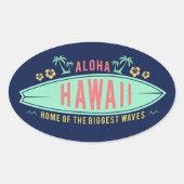 Aloha Hawaiian Surfer Aufkleber (Vorderseite)