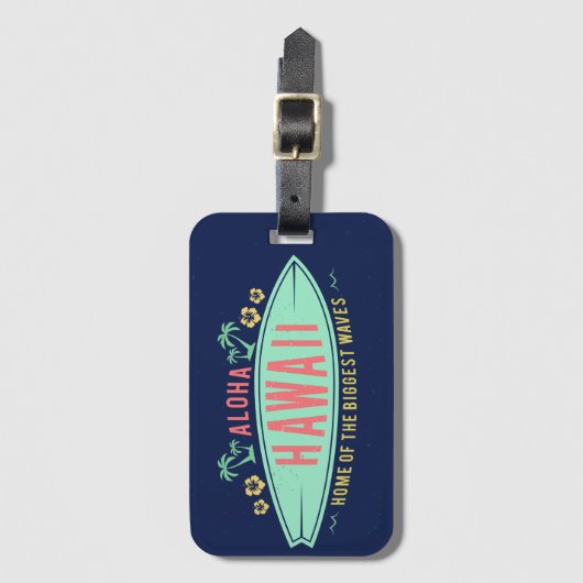 Aloha Hawaiian Surfer Gepäckanhänger (Vorderseite Vertikal)
