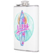 Aloha Hawaiian Surfer individuelle Name Flachmann (Links)