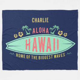 Aloha Hawaiian Surfer individuelle Name Fleece Dec