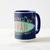Aloha Hawaiian Surfer individuelle Name Tasse (VorderseiteRechts)
