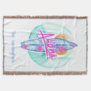 Aloha Hawaiian Surfer individuelle Name werfen Dec Decke