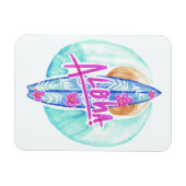 Aloha Hawaiian Surfer-Magnet Magnet (Horizontal)