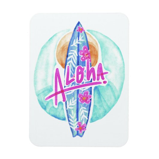 Aloha Hawaiian Surfer-Magnet Magnet (Vertikal)