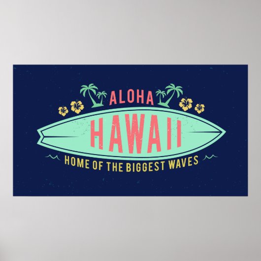 Aloha Hawaiian Surfer Poster (Vorne)