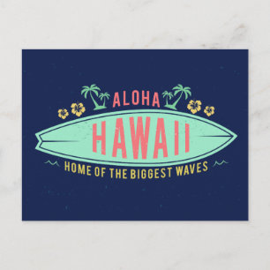 Aloha Hawaiian Surfer Postkarte