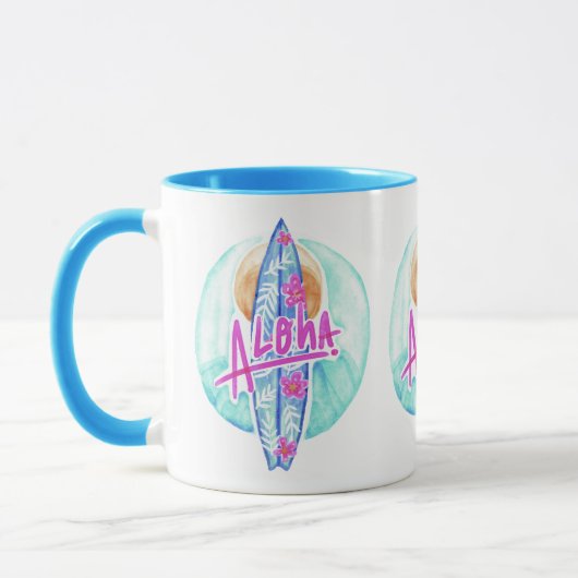 Aloha Hawaiian Surfer Tasse (Links)
