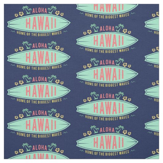 Aloha Hawaiian Surfer Zollgewebe Stoff (Muster)