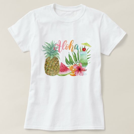 Aloha Hawaiian Tropical Pineaple Women's T-Shirt (Design vorne)