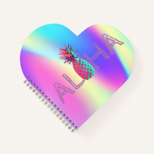 Aloha Hawaiianische Ananas Holografisch Notizblock