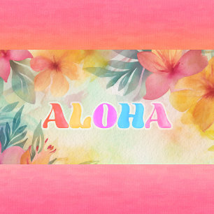 Aloha Hawaiianische Aquarellblumen  Schürze