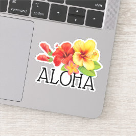 Aloha Hawaiianische Blume Aufkleber