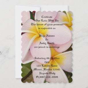 Aloha Hawaiianische Frangipani-Blüten Hochzeitsein Einladung
