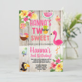 Aloha, hawaiianische Geburtstagsparty einladen. Einladung (Stehend Vorderseite)