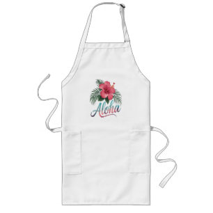 Aloha Hawaiianische Inseln Hawaii Hibiskusblüte Lange Schürze