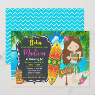 Aloha Hawaiianische Luau-Party Geburtstag Einladung