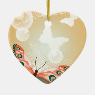 Aloha Hawaiianischer Schmetterling Hochzeit Liebe  Keramikornament