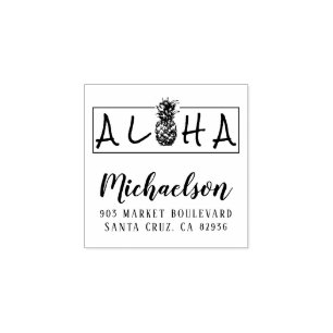Aloha hawaiische Ananas-letzter Gummistempel