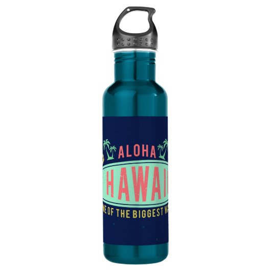 Aloha hawaiische Surferwasserflaschen Edelstahlflasche (Vorderseite)