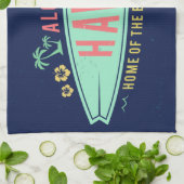 Aloha hawaiisches Surferhandtuch Geschirrtuch (Gefaltet)