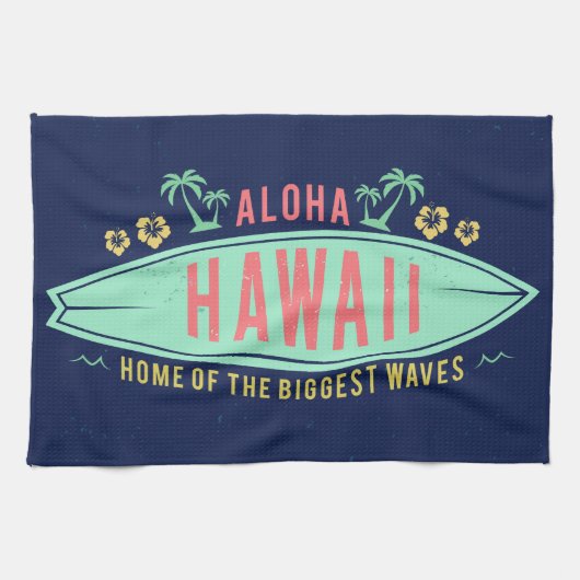 Aloha hawaiisches Surferhandtuch Geschirrtuch (Horizontal)