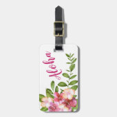 Aloha hawaiisches tropisches Blumen-Gepäck Gepäckanhänger (Vorderseite vertikal)