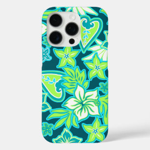 Aloha Heart Hawaiian Hibiscus Tropisch Teal iPhone 16 Pro Hülle