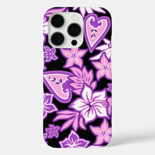 Aloha Heart Hawaiian Hibiskus Tropical Violet Case-Mate iPhone Hülle (Rückseite)