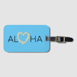 Aloha Heart Plumeria Luggage Tag Gepäckanhänger
