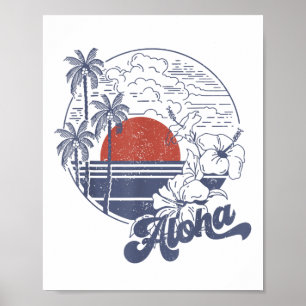 Aloha Hello Summer Vacation Hawaii Beach Family Ma Poster