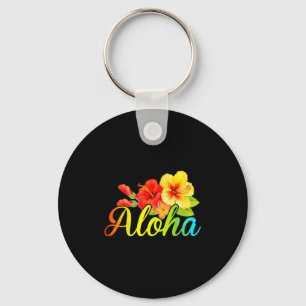 Aloha-Hemd hawaiianische Blume Hawaii-Urlaub Fraue Schlüsselanhänger