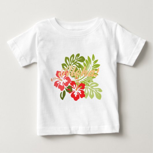 Aloha Hibiskus Baby T-shirt (Vorderseite)