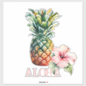 Aloha Hibiskus Blume Ananas Aufkleber (Blatt)