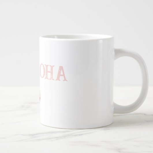 Aloha Hibiskus Blume Ananas Jumbo-Tasse (Rechts)