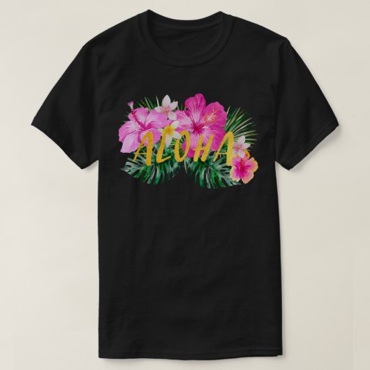 Aloha Hibiskus Blume  T-Shirt (Design vorne)