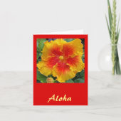 Aloha Hibiskus Dankeskarte (Vorderseite)