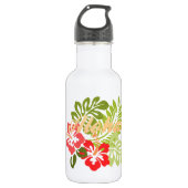 Aloha Hibiskus Edelstahlflasche (Vorderseite)