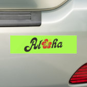 Aloha Hibiskus - flaches Hawaii Design + Ihre Idee Autoaufkleber (Auf Auto)