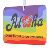 Aloha Hibiskus - flaches Hawaii Design + Ihre Idee Autolufterfrischer (Links)