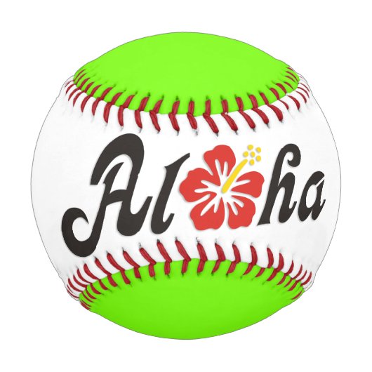 Aloha Hibiskus - flaches Hawaii Design + Ihre Idee Baseball (Vorderseite)