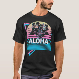 Aloha Hibiskus Hawaii Blume Retro Geschenk T-Shirt