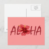 Aloha Hibiskus Hawaii Postkarte (Vorne/Hinten)