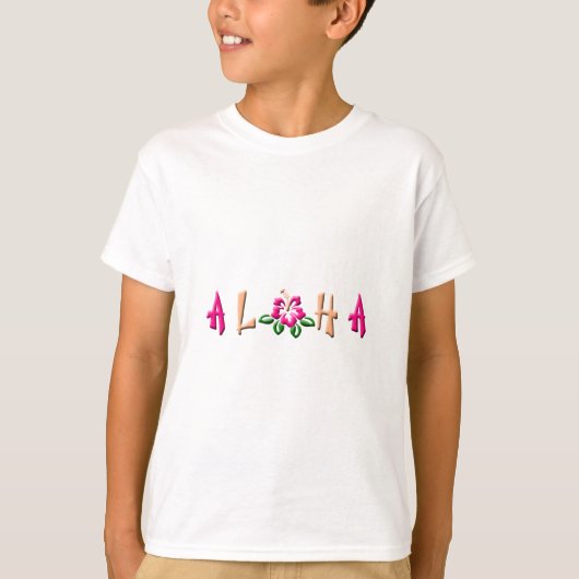 Aloha-Hibiskus-Logo T-Shirt (Vorderseite)