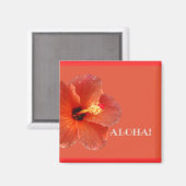 Aloha! Hibiskus Magnet (Vorderseite/Rückseite)